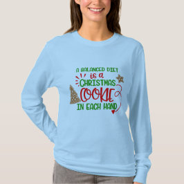 T-shirt Un régime équilibré père Noël a essayé de bien drô