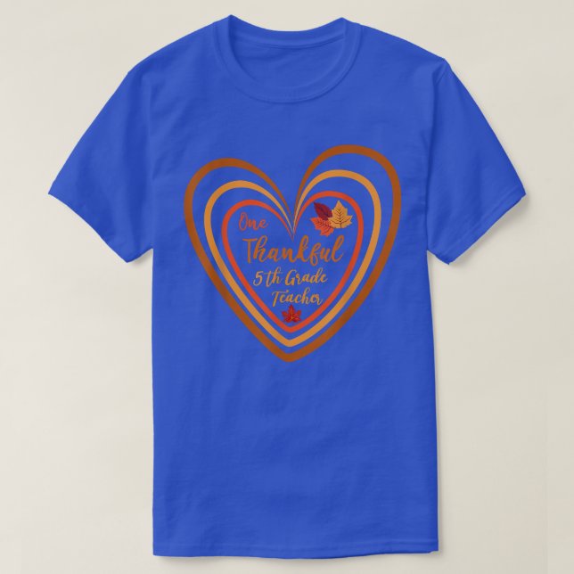 T-shirt Un remerciant 5e grade Enseignant arc-en-ciel Coeu (Design devant)
