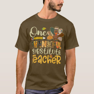 T-shirt Un Remerciant Enseignant Suppléant Turquie Leopard