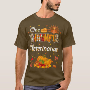 T-shirt Un Remercié Vétérinaire Automne Thanksgiving Autom
