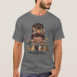 T-shirt Un Remerciement Guerrier Messy Bun Women Fall Than