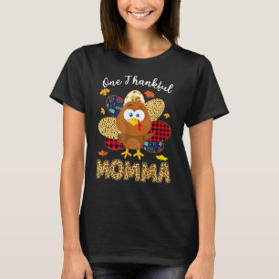 T-shirt Un Remerciement Momma Turquie Leopart Thankgivens