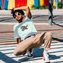 Un renard à vélo BMX