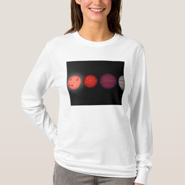 T-shirt Un rendu d'artiste comparant nains bruns (Devant)
