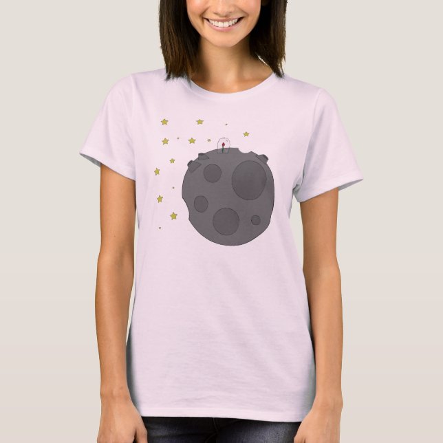 T-shirt un rose commun (Devant)