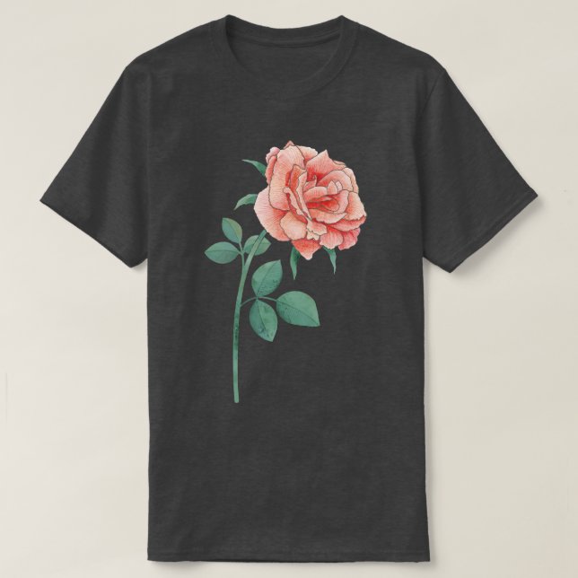 T-shirt Un Rose simple (Design devant)
