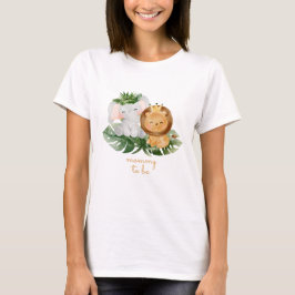 T-shirt Un Safari sauvage Animaux Baby shower Mère à être