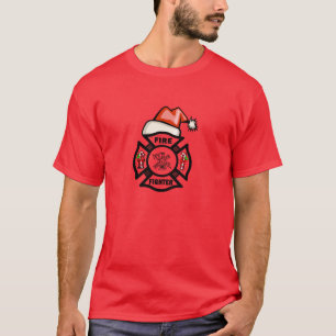 T-shirt Un sapeur-pompier le père noël