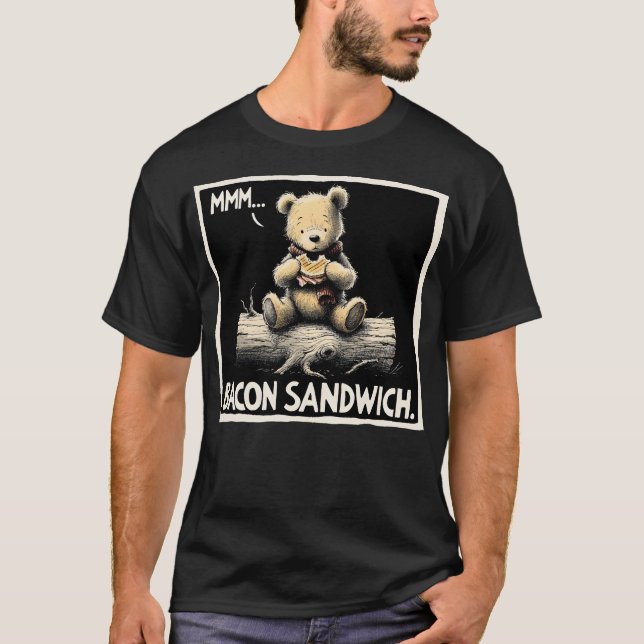 T-shirt Un savoureux sandwich au bacon (Devant)
