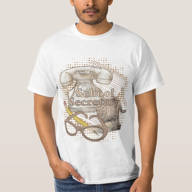 T-shirt Un secrétaire scolaire (Devant)