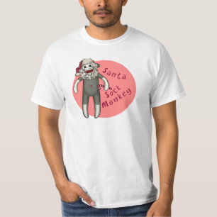 T-shirt Un singe de Noël Père Noël Sock