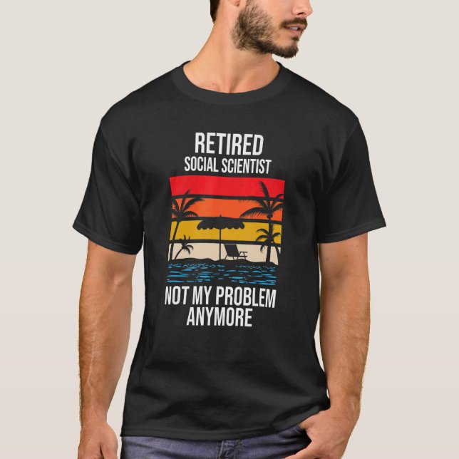 T-shirt Un Social Scientifique Retraité N'Est Plus Mon Pro (Devant)