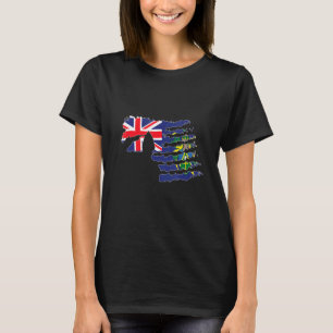 T-shirt Un soldat des îles Pitcairn salue le patriote vété