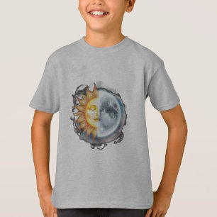 T-shirt Un soleil et une lune fusionnés ensemble