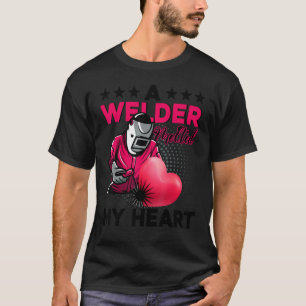 T-shirt Un Soudeur A Fondu Mon Coeur Drôle Cadeau Pour Fem