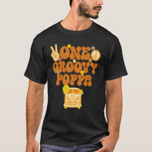 T-shirt Un Super Poppa Retro Maman Hippie Anniversaire les