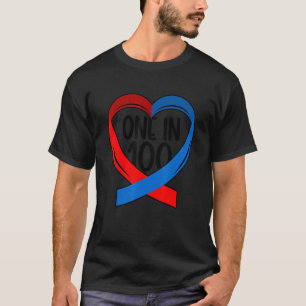 T-shirt Un sur 100 guerrier CHD Maladie cardiaque congénit
