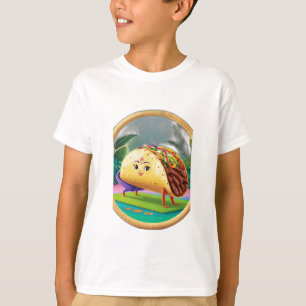 T-shirt Un taco faisant du yoga.