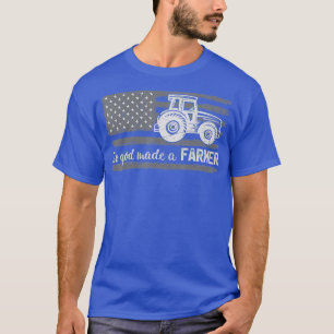 T-shirt Un Tracteur Drapeau Américain Pour Que Dieu Fasse 
