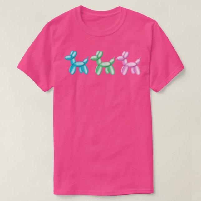 T-shirt Un trio de chiens de ballons (Design devant)