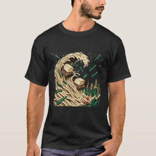 T-shirt Un tsunami de nouilles sur Tokyo Pop Art