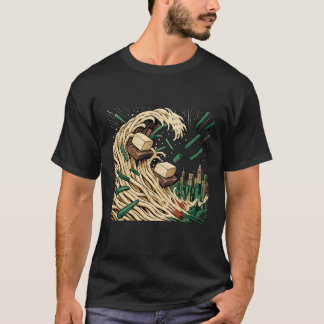 T-shirt Un tsunami de nouilles sur Tokyo Pop Art