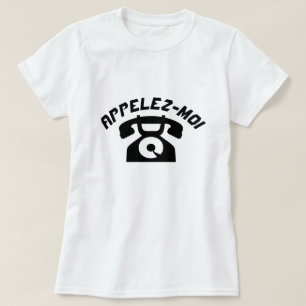 T-shirt Un vieux téléphone avec le texte Appelez-moi