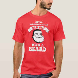 T-shirt Un vieux type avec une barbe - Noël drôle