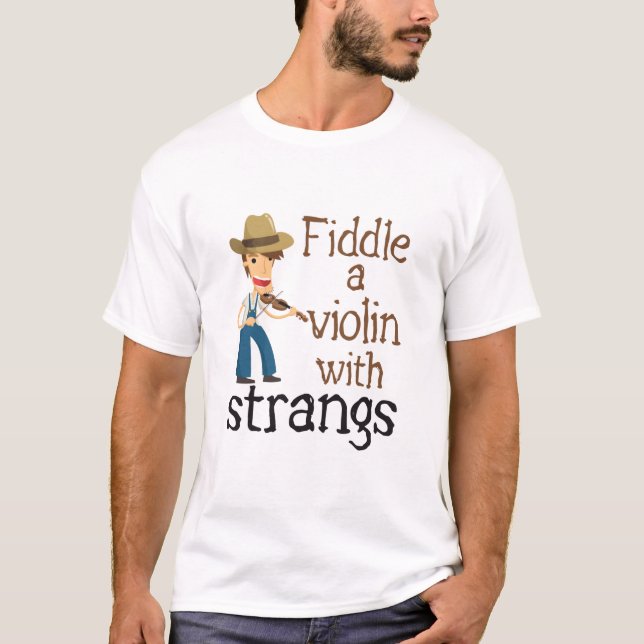 T-shirt Un violon avec des bretelles (Devant)