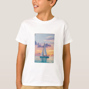 T-shirt Un voilier planant sur l'océan