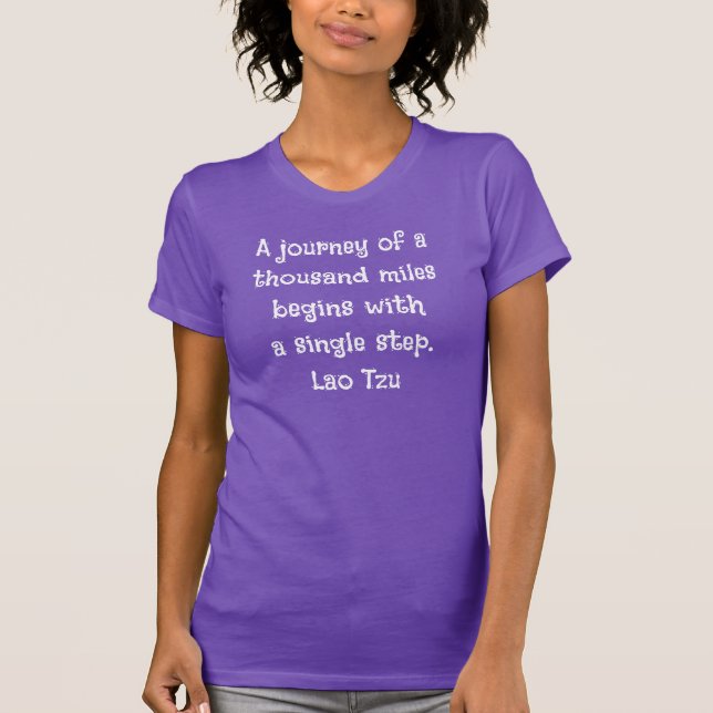 T-shirt Un voyage Lao Tzu féminin tee (Devant)