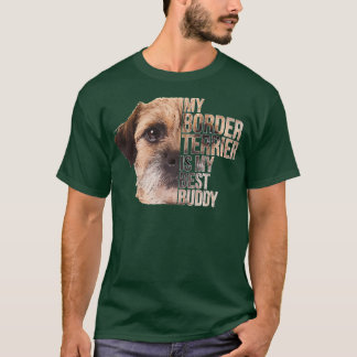 T-shirt Un vrai ami frontière terrier T Cadeaux Amoureux d