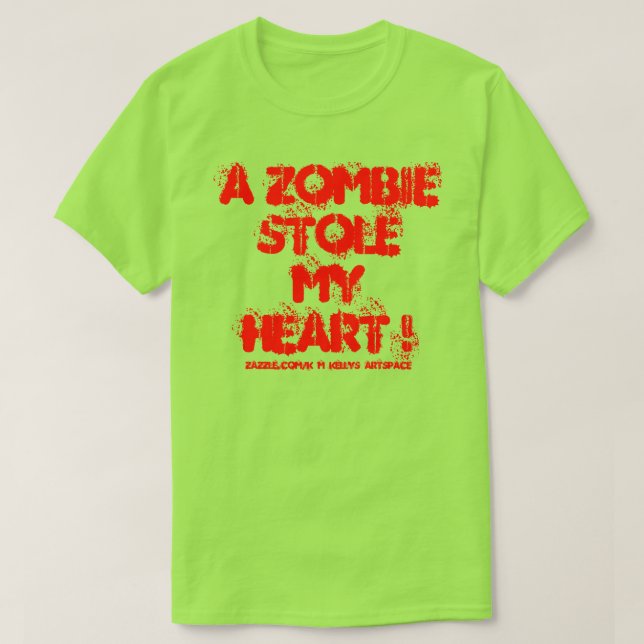 T-SHIRT UN ZOMBIE M'A VOLÉ LE COEUR ! (Design devant)