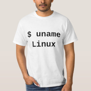 T-shirt uname Linux - le seul rectifiez la réponse -