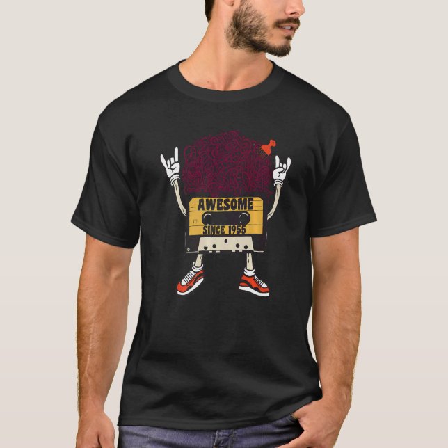 T-shirt Unapologetically black awesome since 1955 african  (Devant)