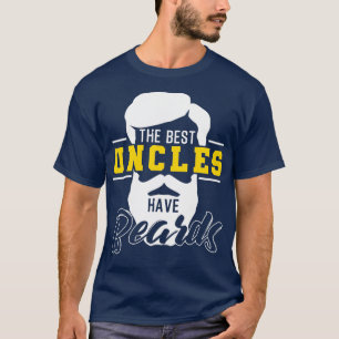 T-shirt Uncle à tête brune Les meilleurs oncles ont des ou