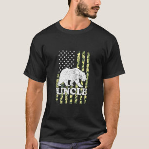 T-shirt Uncle Bear Camping Camouflage Randonnée américain
