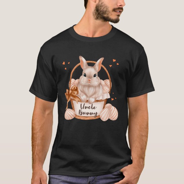 T-shirt Uncle Bunny Cute Pastel Matching Family Easter Rab (Devant)