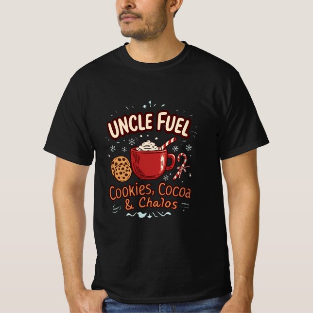 T-shirt Uncle Fuel: Cookies, Cocoa & Chaos | Funny Holiday (Devant)