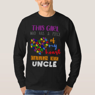 T-shirt Uncle Piece Girl Puzzle Sensibilisation sur l'auti