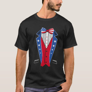 T-shirt Uncle Sam Costume Casquette Américain Drapeau Amér