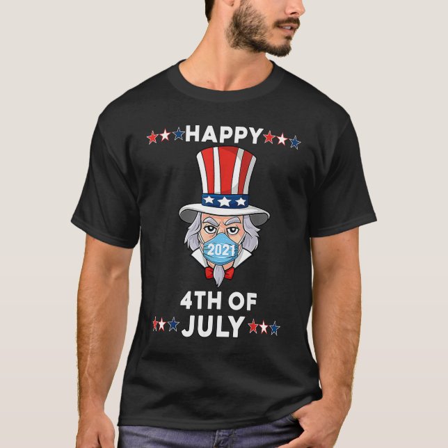 T-shirt Uncle Sam In A Mask 4th Of July (Devant)