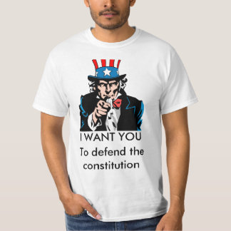 T-shirt UncleSam_2, JE VOUS VEUX, pour défendre la