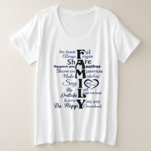 T - Shirt- und Familienlinien Große Größe T-Shirt