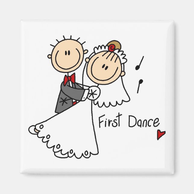 T - Shirt und Geschenke der Braut- und Groom First Magnet (Vorne)