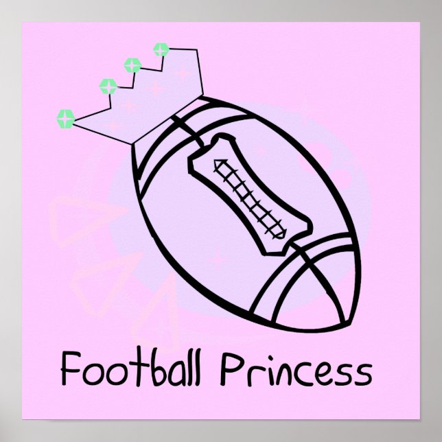 T - Shirt und Geschenke der Fußballprinzessin Poster (Vorne)