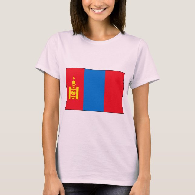 T - Shirt und Geschenke der mongolischen Flagge (Vorderseite)