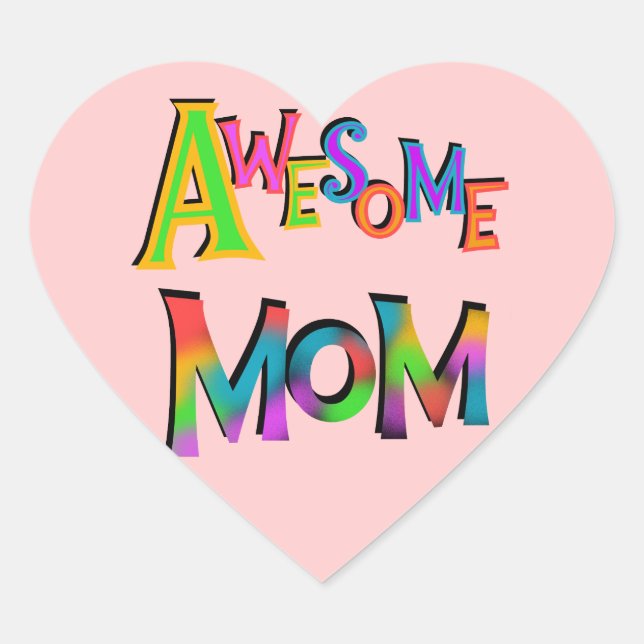 T - Shirt und Geschenke der phantastischen Mama Herz-Aufkleber (Vorderseite)