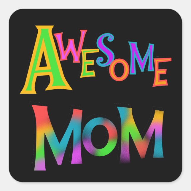 T - Shirt und Geschenke der phantastischen Mama Quadratischer Aufkleber (Vorderseite)