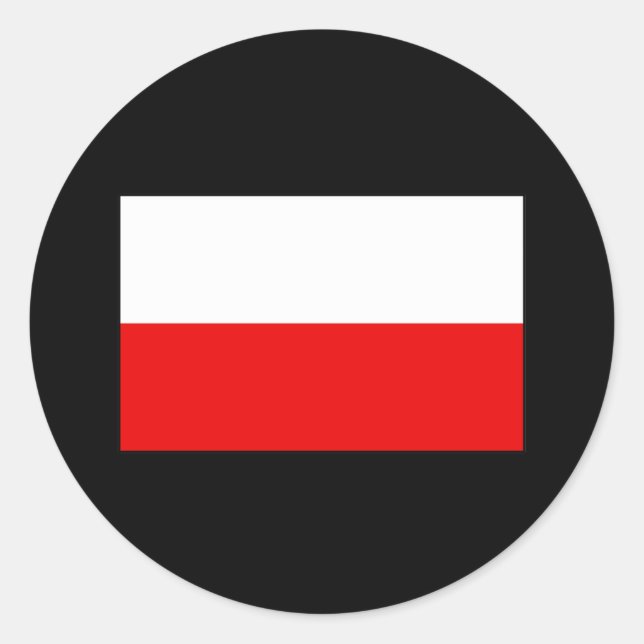 T - Shirt und Geschenke der polnischen Flagge Runder Aufkleber (Vorderseite)